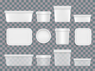 Plastik kap paket vektör yapılandırma 3d
