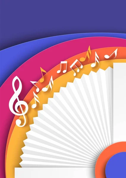 Music abstract background with clef and notes —  Vetores de Stock