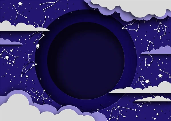 Astrologia Fundo Vetor Astrologia Estrela Espaço Céu Noturno Com Lua — Vetor de Stock