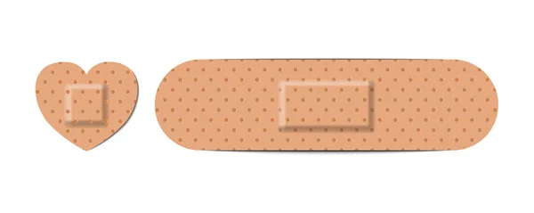 Självhäftande Bandage Elastiska Medicinska Plåster Vektor Illustration — Stock vektor
