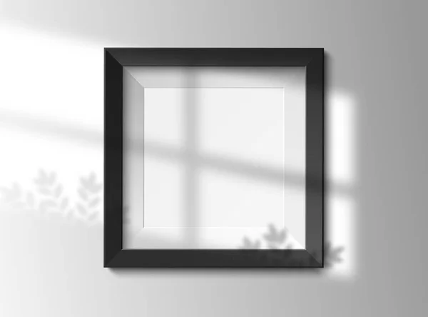 Mock Bilderrahmen Der Wand Mit Schatten Overlay Effekt Vektorillustration — Stockvektor