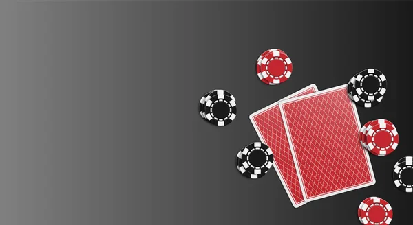Poker Spel Casiono Online Web Achtergrond Template Voor Internet Vector — Stockvector