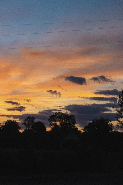 Morning Way Bus Stop Saw Dawn — Foto de Stock