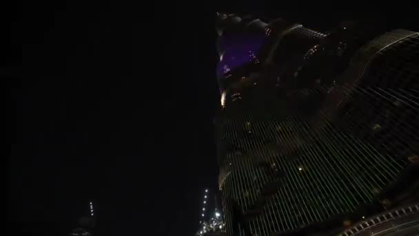 Burj khalifa en las luces — Vídeos de Stock