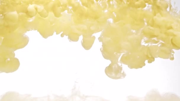 Nube de pintura amarilla crema — Vídeos de Stock