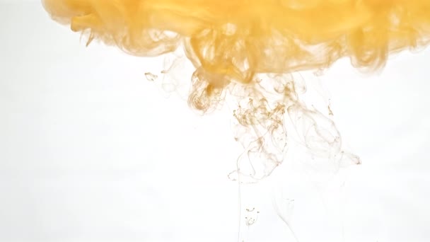 Nuvem de tinta laranja na água — Vídeo de Stock