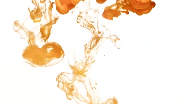 Nuvem de tinta de cor laranja — Vídeo de Stock