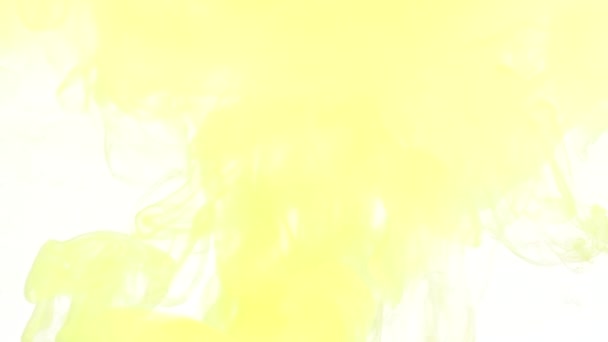 Peinture de couleur jaune avec tourbillons — Video