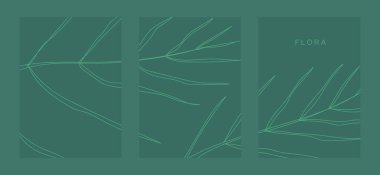 Palmiye yaprağı vektörü. El ilanı tasarımı. Organik kapak tasarımı vektörü. Düzenlenebilir vektör.