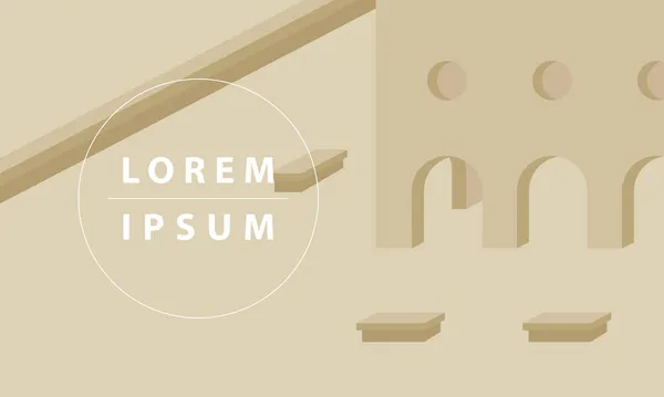 Orta Doğu mimari tarzı arka plan tasarımı. Egzotik bina illüstrasyonu.