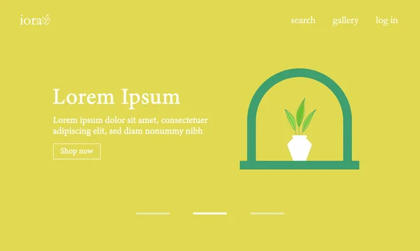 Modern iniş sayfası şablonu tasarımı. En az modayı takip eden web sitesi tasviri. Basit afiş illüstrasyonu.