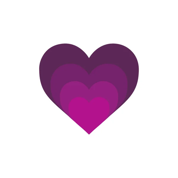 Heart Vector Purple Heart Vector Design Illustration — Stock Vector