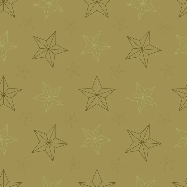 Yıldız vektörü. Altın yıldızların kusursuz desenleri. Yazdırılabilir yıldızlar için arkaplan tasarımı.