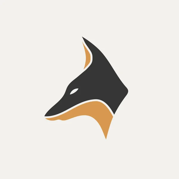 Doberman Pinscher Head Vector 아이콘 디자인 — 스톡 벡터