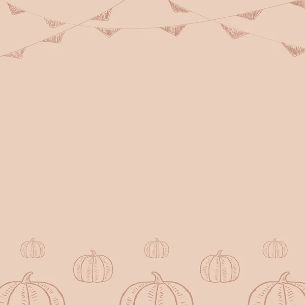 Sonbahar partisinin arka planı. Balkabağı festivali el yapımı. Sosyal medya beslemesi için düzenlenebilir ve uygun.