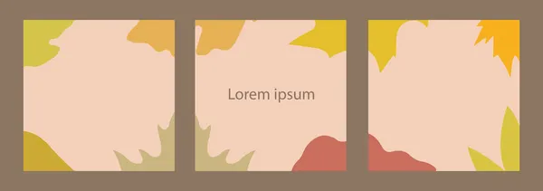 Kare sonbahar arka planı. Sosyal medya paylaşımı için uygun, Ig besleme, kart, selamlama, yazdırma ve düzenlenebilir.