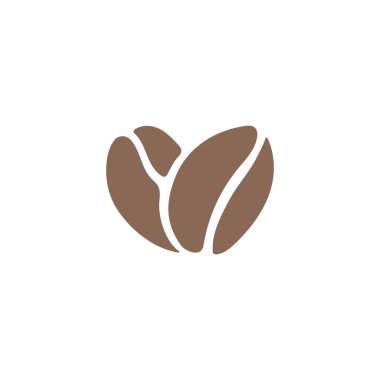  Kahve çekirdeği ikonu tasarımı. Basit kahve çekirdekleri vektör çizimi.