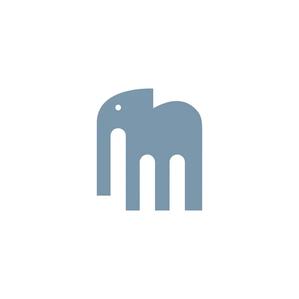Векторный Дизайн Логотипа Слона Простая Иллюстрация Значка Слона — стоковый вектор