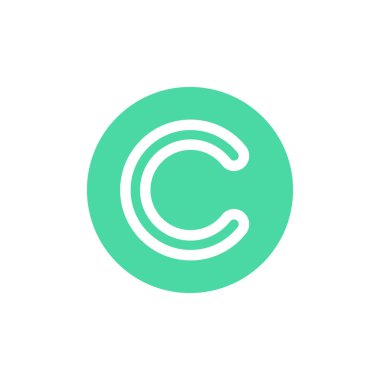 Basit C harfi amblem logosu konsepti. Güzel C harfi logo tasarımı.