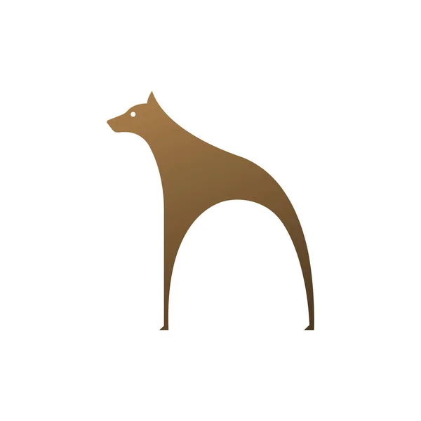 Basit köpek logosu konsepti. Doberman köpek simgesi çizimi.