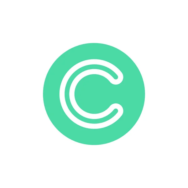 Basit C harfi amblem logosu konsepti. Güzel C harfi logo tasarımı.