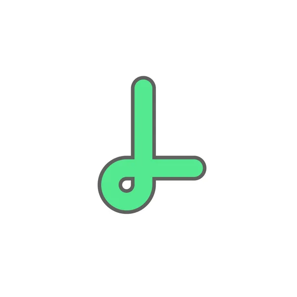 楽しい手紙Lロゴデザイン シンプルでモダンな文字Lアイコンデザインベクトル — ストックベクタ