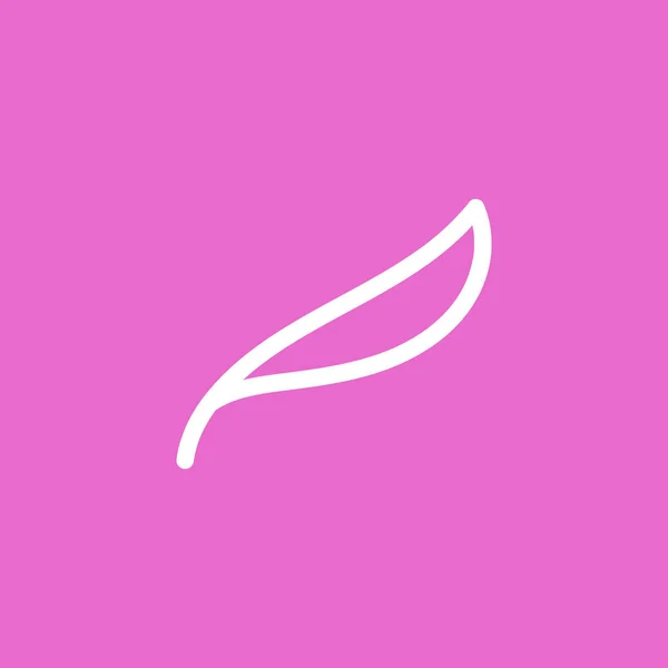 Basit zarif tüy ikonu tasarımı. Asgari çizgi sanat tüyü logosu kavramı.