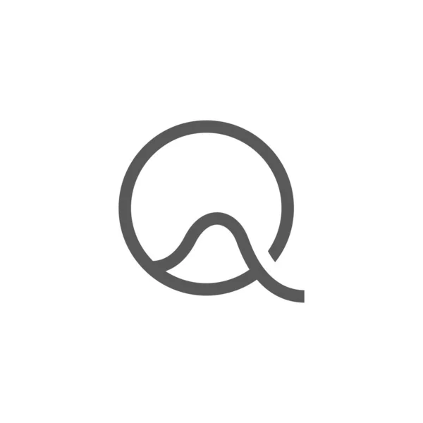 Sadece benzersiz harf q simgesi tasarımı. Asgari soyut q logo vektör çizimi.