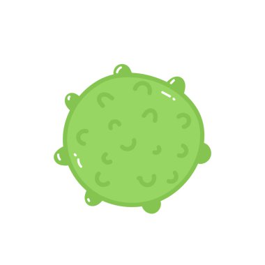 evcil hayvan, kedi, köpek aksesuarı lastik top, beyaz arka planda izole edilmiş karalama vektör çizimi. Beyaz arka planda yeşil üzerine el çizimi hayvan aksesuarları.