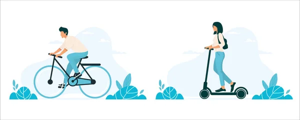 Bisiklet kullanan kişi beyaz üzerinde sanat vektörü tasarımı.