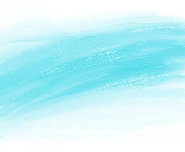 透明的水彩海海浪蓝色蓝绿色背景 从白色到蓝色的梯度 刷子笔划接近大海 手绘波图背景图Grunge彩色封面 — 图库照片