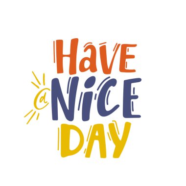 İyi günler dilerim. El çizimi harfler beyaz arka planda izole edilmiş. mavi etiket