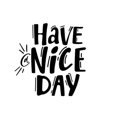 İyi günler. Beyaz arka plan üzerinde izole yazı el çekilmiş. 