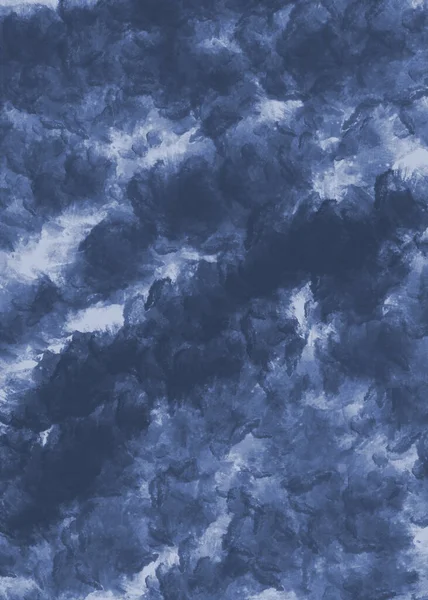 Hand Painted Watercolor Blue Sky Clouds Abstract Watercolor Background Illustration — Stockfoto