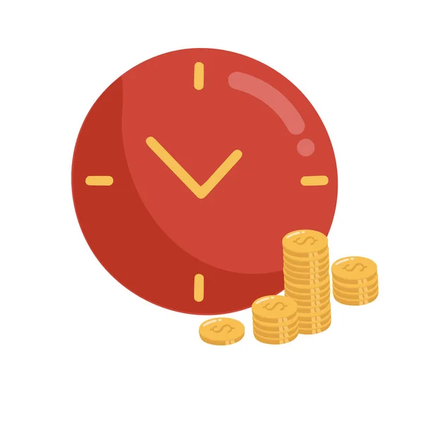 Concept Time Money Saving Times Money Business Management Time Money — Stock Vector