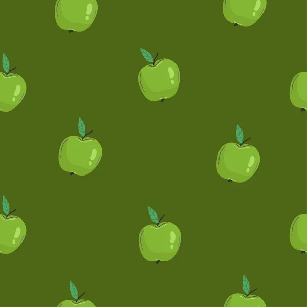 Patrón Sin Costura Con Motivos Manzanas Puede Utilizar Textiles Para — Vector de stock