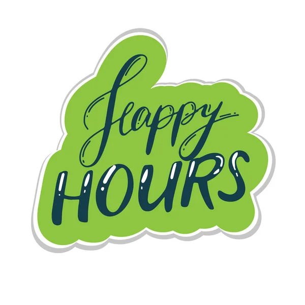 Happy Hour Letras Isolado Branco — Vetor de Stock