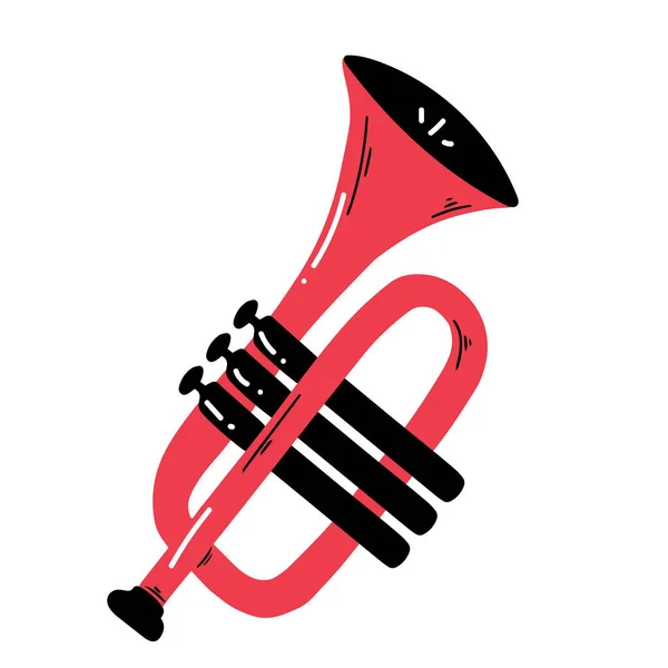 Ícone Isolado Vetor Trompete Ilustração Emoji Trompete Trombeta Vetor Isolado — Vetor de Stock