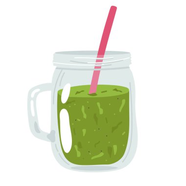 Renkli smoothie seti. Superfood ve sağlık ya da detoks diyet gıda konsepti elde çizim tarzında