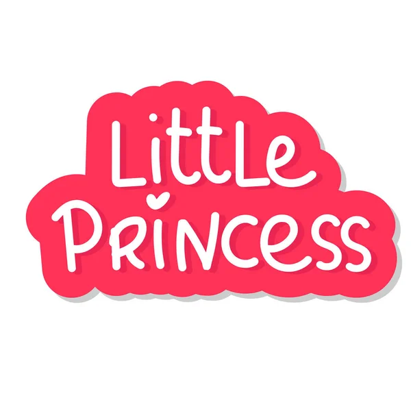 Petite Princesse Rose Titre Élément Conception Pour Les Filles — Image vectorielle