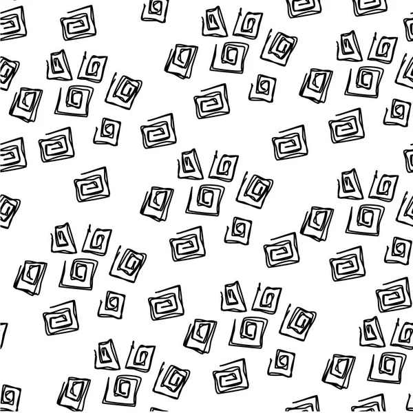 螺旋形的黑白现代矢量清晰简洁的可编辑图案 — 图库矢量图片