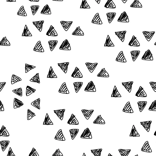Nahtloses Muster mit grunge schwarzen Dreiecken. Vektorillustration — Stockvektor