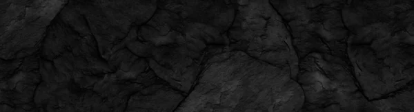 Panorama Fundo Pedra Cinza Escuro Com Espaço Cópia Banner Grunge Fotografias De Stock Royalty-Free