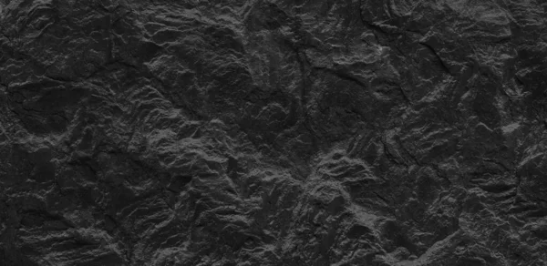Темно Каменный Фон Пространством Копирования Черный Баннер Наскальной Текстурой — стоковое фото