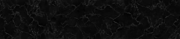 Panorama Black Marble Stone Texture Background Luxurious Tiles Floor Wallpaper — Stock Photo, Image