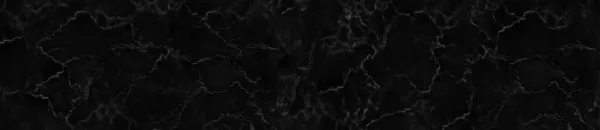 Панорама Текстури Чорного Мармуру Фону Або Розкішної Плитки Підлоги Шпалер — стокове фото