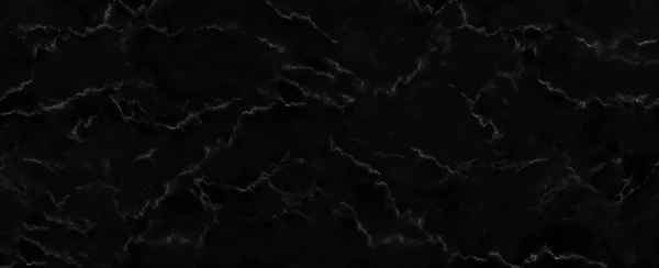 Panorama Czarny Marmur Kamienny Tekstura Tła Lub Luksusowe Płytki Podłogi — Zdjęcie stockowe