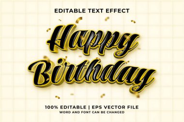 Düzenlenebilir metin efekti - Mutlu Yıllar 3d şablon biçimi premium vektörü