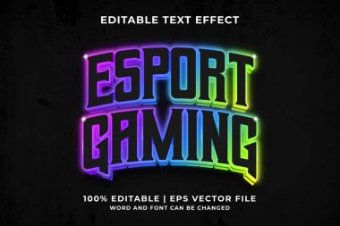 Düzenlenebilir metin efekti - Esport Oyun 3d şablon biçimi premium vektörü