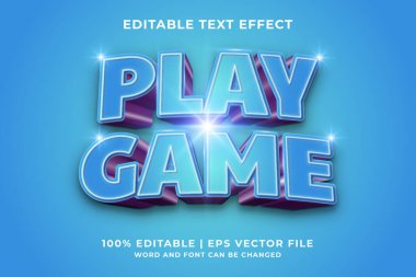 Düzenlenebilir metin efekti - Oyun 3d şablon biçimi premium vektörü